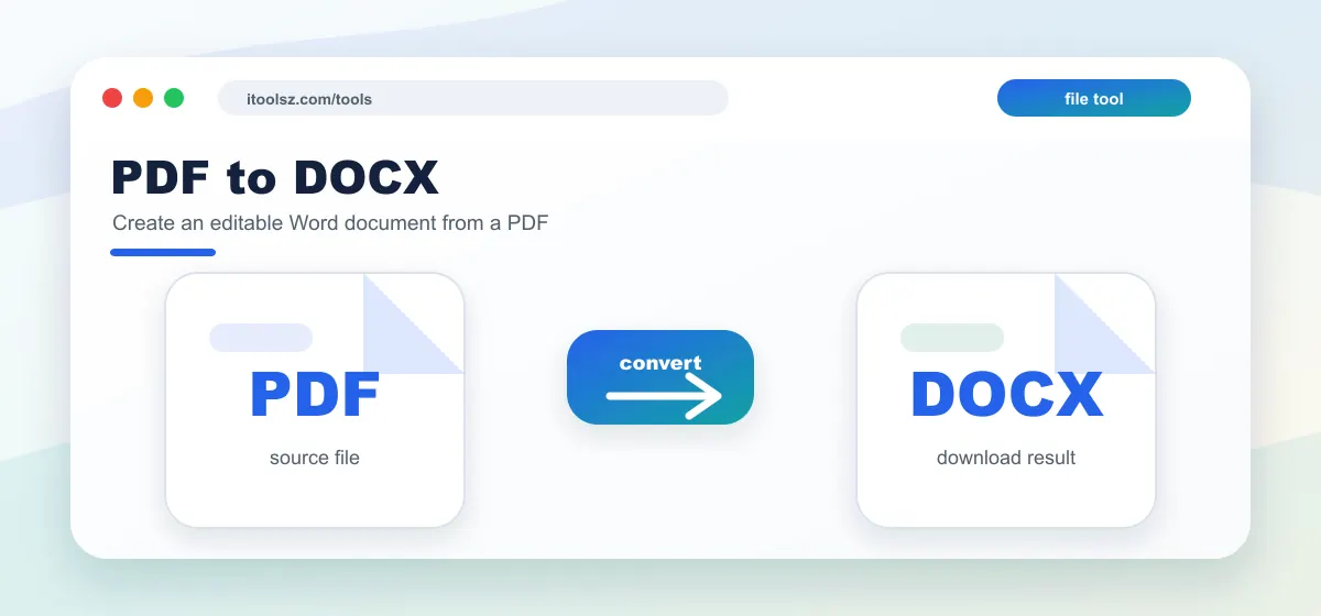PDF document being converted to an editable DOCX file